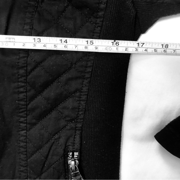 Maurices Small  Black Classic Jacket basic moto retro Quilted Cotton Snaps - Picture 10 of 12